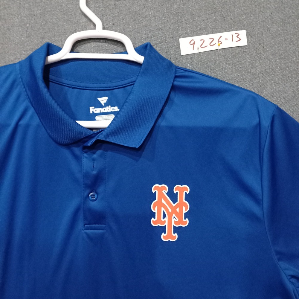 Fanatics New York Mets MLB Polo Shirt Mens 3XL Blue Short Sleeve Performance